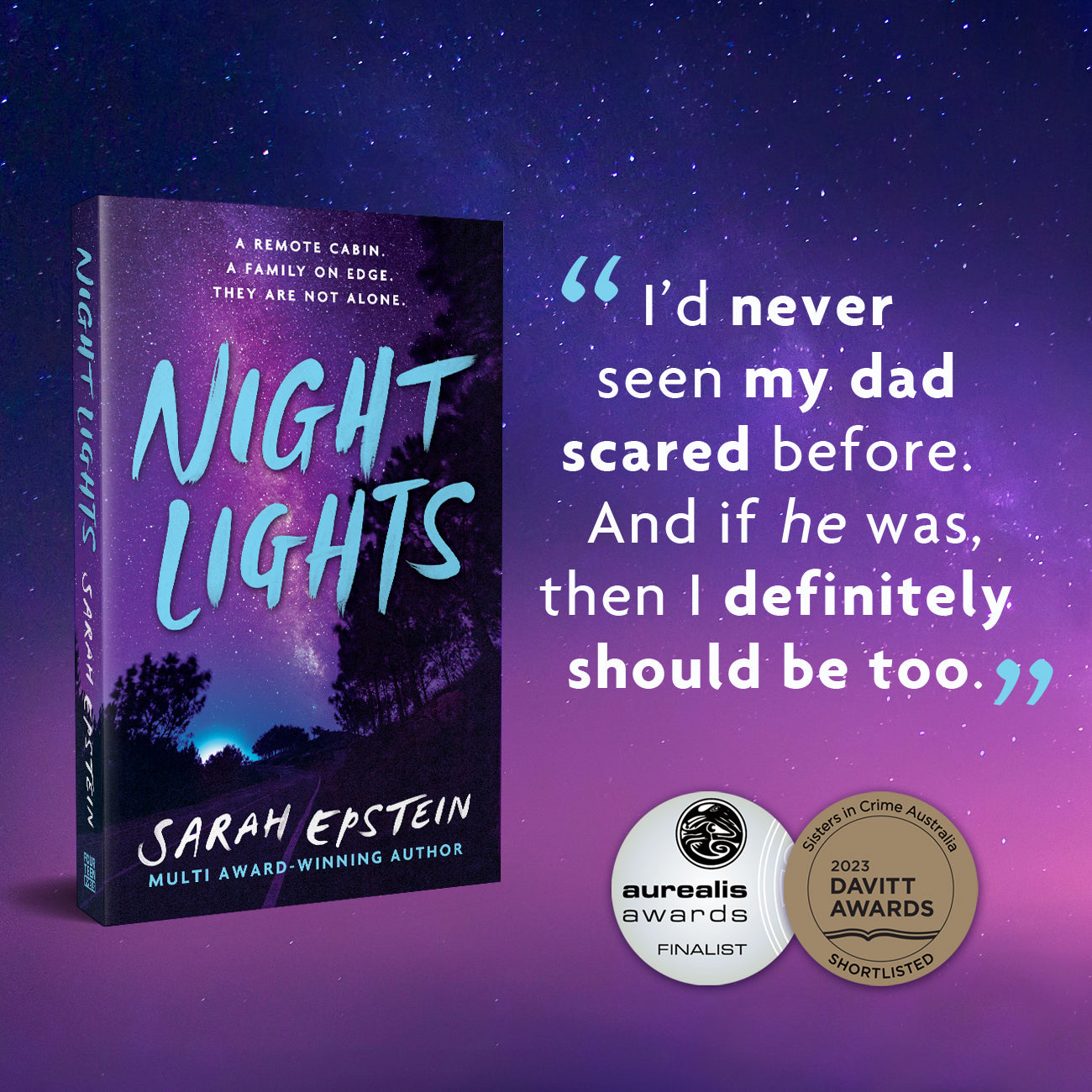 Night Lights by Sarah Epstein YA thriller mystery paperback